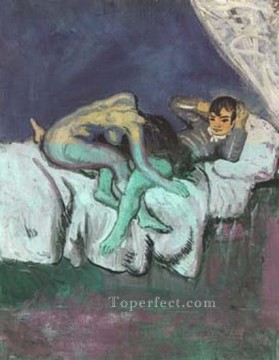 Escena erótica blcene erótico 1903 cubista Pablo Picasso Pinturas al óleo